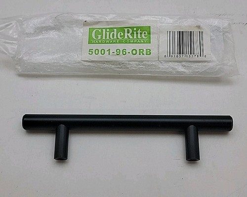 Glide-Rite 3-3/4" CC Schrankgriffe ÖL GERIEBEN BRONZE 6er Set NEU - Bild 2 von 2