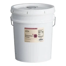 Pure Buckwheat Honey 60 Lb Bulk Pail Kosher Gluten-Free Commercial Restaurant