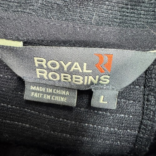 Maglione pullover Royal Robbins uomo L grigio nero quarto zip misto lana - Foto 4 di 7