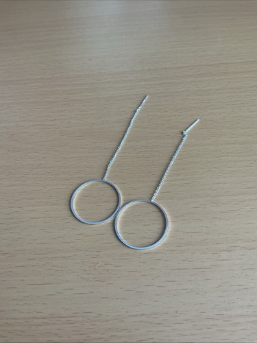 925 Silber Modernist Design Einfädler Ohrhänger - Bild 1 von 6