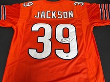 Eddie Jackson Chicago Bears Autographed Signed Jersey Orange .