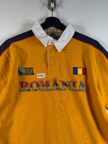 World Cup Collection Herren Rumänien Nationalmannschaft Rugby Trikot senf Gr. M 21x28 - Bild 2 von 8