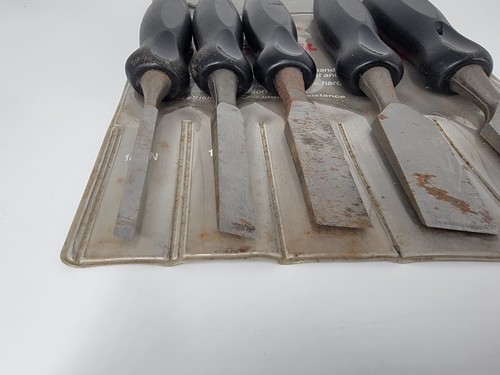 Craftsman Set 5 Pezzi di Scalpelli per Legno 1/4 - 1/2 -3/4 -1 -1-1/4" Made in USA - Foto 6 di 11