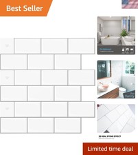 10-Sheet Peel and Stick Backsplash, 12 in. x 12 in. Subway 3D Wall Panels, Mo...