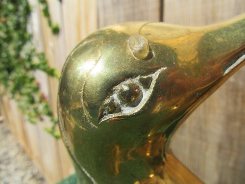 Set of 2 Vintage Solid Brass Penguin Figures Mother Child Korea - Picture 5 of 9
