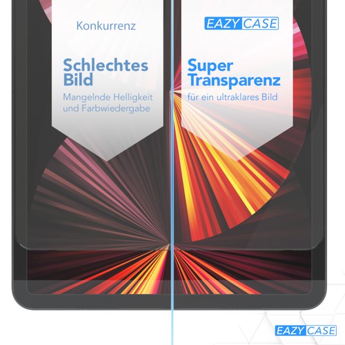 EAZY CASE Apple iPad Schutzfolien Glasfolien Display Folie Schutz Glas Echtglas - Afbeelding 5 van 39