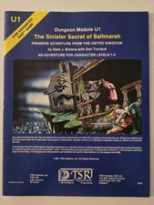 Advanced Dungeon & Dragons Module U1 The Sinister Secret of Saltmarsh 1981, 9062
