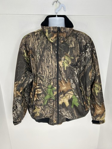 Cabela’s VTG Mossy Oak Camo Hunting Jacket Size Large Outdoor Fleece Lined Coat - Picture 2 of 17