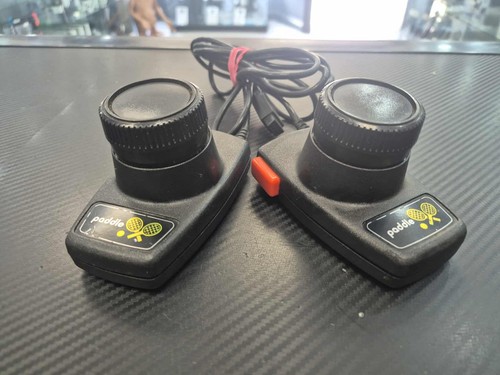 Pair of Official Genuine Atari 2600 Paddle Controllers, Used (UNTESTED) (G01491)