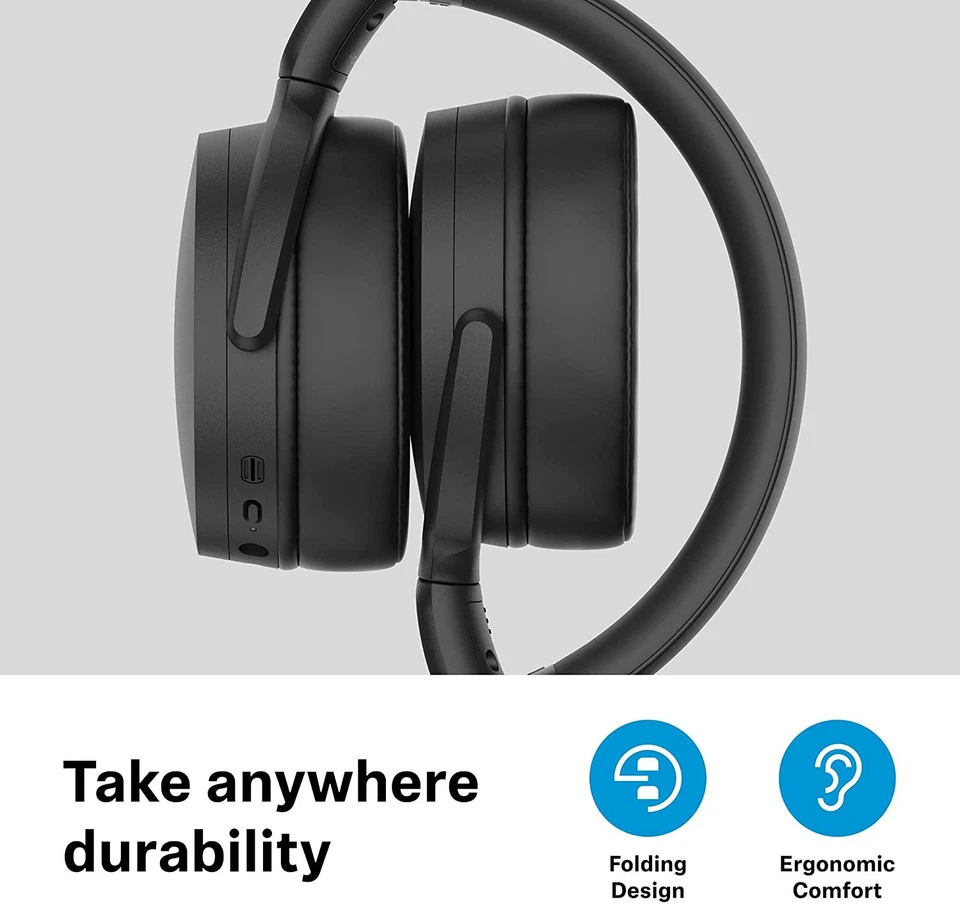 Sennheiser HD450BT Cuffia Bluetooth con microfono cancellazione di rumore Nero - Immagine 3 di 4