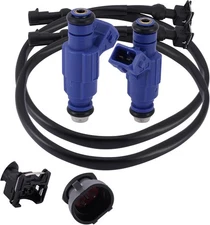 2PCS Fuel Injector Harness Set 0280156208, compatible with Ranger 700 800 2006-2