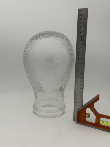474/ Glas KOPF Perücke Kopfhörer Glaskopf 70er vintage Transparent Noppen - Bild 4 von 4