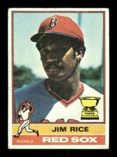 1976 Topps 340 Jim Rice All Star Rookie 1st solo card vg-vgex BXCP53