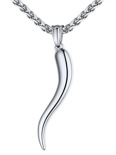 Italian Horn Necklace for Men Women Stainless Steel Talisman Italian Jewelry