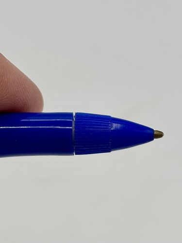 Vintage Last Super Advertisement Ink Pen Blue W/ Clear Plastic Picture - Picture 5 of 6