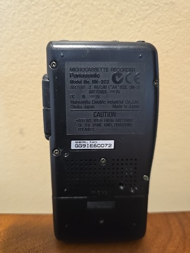 Panasonic RN-202 Handheld Micro 2Speed Cassette Voice Recorder Tested & Working - Picture 6 of 11
