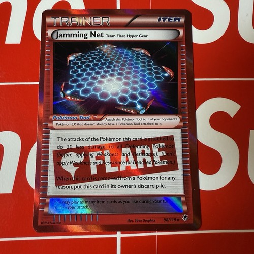 Pokemon Jamming Net Team Flare Hyper Gear 98/119 Phantom Forces Holo Rare - LP - Picture 1 of 5