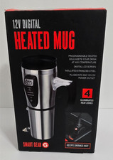 NIB Smart Gear 12 Volt Digital Heated Travel Mug Cup 9"h w/ Damaged Box AS IS