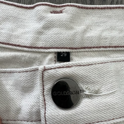 GOLDSIGN Peg High Rise Heather Gray Denim Jeans Size 29 - Picture 10 of 14