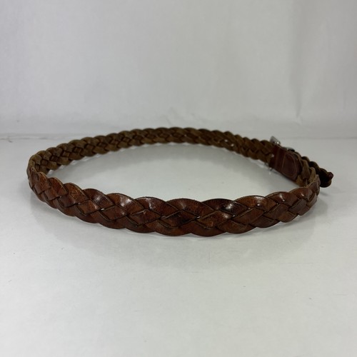 Cinturón de cuero trenzado marrón usado - para hombre talla 38 - Imagen 5 de 8