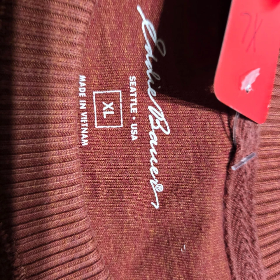 Camisa Térmica Eddie Bauer Manga Larga Para Hombre XL Naranja Exterior Caza Senderismo Foto 4 de 4