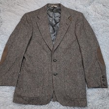 Vintage Jay Lee Jacket Mens 38 R Wool Suit Sport Coat Pockets Button Up Preppy