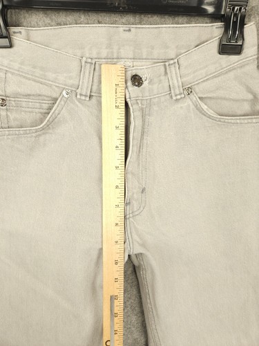 Jeans Levi's vintage donna 7 (ADATTO 24x30,5) grigio bianco toppa raro made USA - Foto 4 di 8