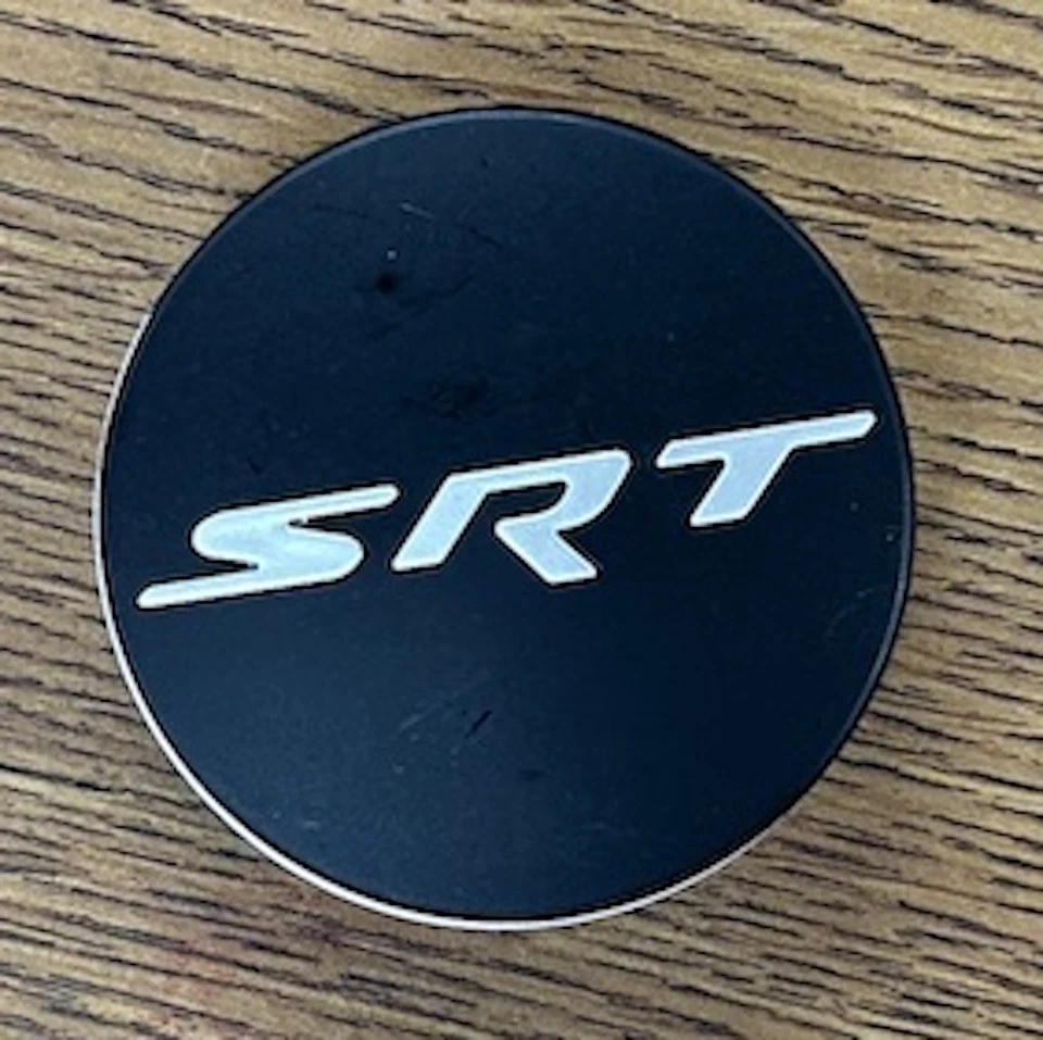 2 1/2" Dodge Challenger Charger Durango SRT Black Center Cap #5QW99RXFAA set Foto 2 de 2