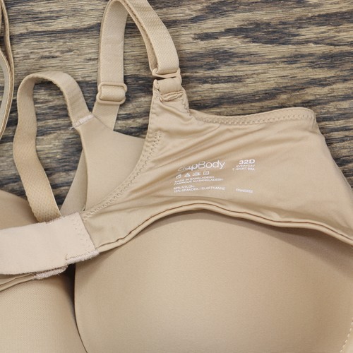Gap Body Womens Everyday Essentials T-Shirt Bra Brush Beige Brown 32D - Picture 6 of 6