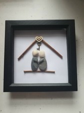 Pebble art pictures, pebble art gifts wedding, anniversary, new baby etc