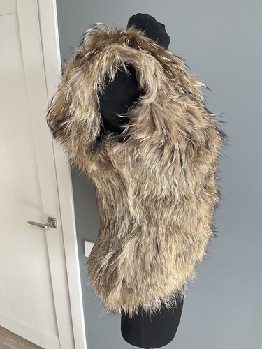 YVES SALOMON Finn Raccoon FUR VEST Designer Size 34 US XS/S/M - Picture 5 of 16