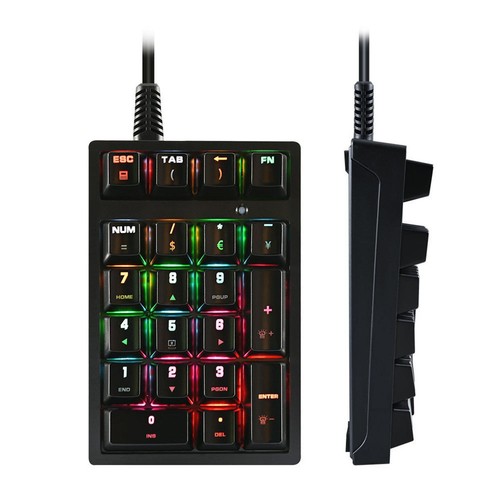 K21 Mini Mechanical Numeric Keypad 21 Keys USB Wired Numpad for PS - Picture 5 of 7