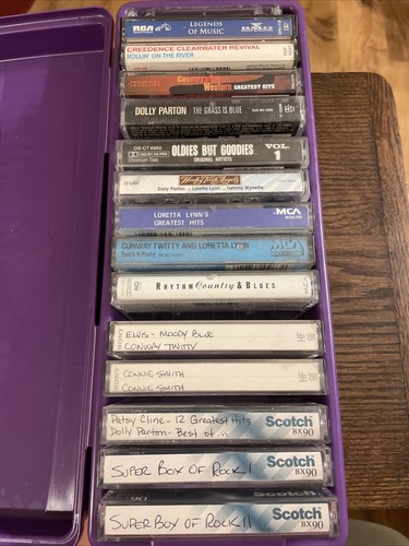 Lot of 15 Conway Twitty Cassette Tapes Loretta Lynn Dolly Classic Country w/ Box