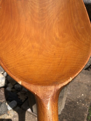 Antique Handmade Maple Wood Primitive D Handle One Piece Grain Shovel Farm Tool - Picture 14 of 24