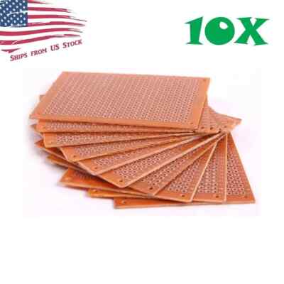 10 Pcs 5x7cm (2x3in) PCB Prototyping Perf Boards Breadboards Circuit Boards