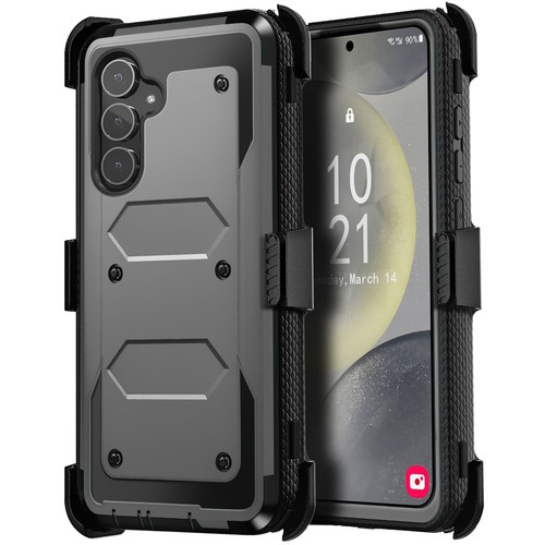 Gray For Samsung Galaxy S24 Plus/Ultra Shockproof Case Cover / Belt Clip Holster - Imagen 18 de 18