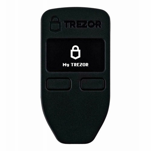 Trezor One Cryptocurrency Hardware Wallet Black Bitcoin wallet  0710882350611 - Afbeelding 1 van 5