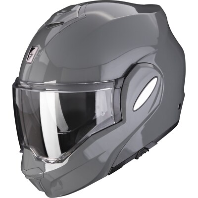 Scorpion Klapphelm EXO-Tech Evo Solid Gr. L Motorrad Helm zement grau