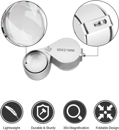 30 x 21 mm Juwelier Schmuck Augenlupe optisches Sehen Leselupe Linse - Bild 3 von 3