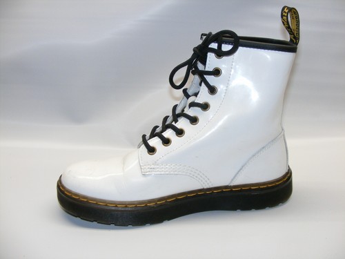 Dr. Martens Zavala White Patent Boots Women’s 8 Lace-Up Bouncing Soles 6 UK - Picture 3 of 12