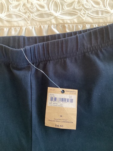Lands End Girl’s Riding Legging Size 14 New w/Tags Black Pants - Picture 3 of 6
