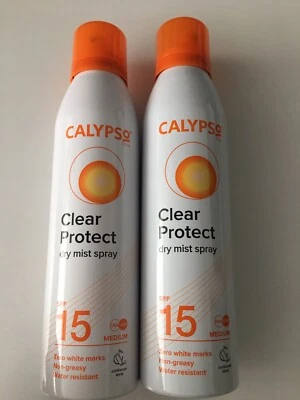 TWO Calypso Clear Mist with SPF15 175ml Continuous Medium Sun Protection NEW