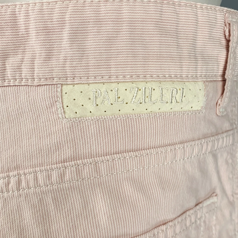 PAL ZILERI Size 36 Pink White Stripe Cotton 5 Pockets Casual Pants - Image 3 of 4