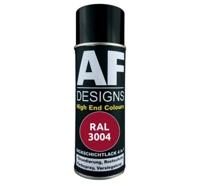 ALEX FLITTNER DESIGNS 4in1 Rostschutz Lackspray FÜR RAL 3004 Purpurrot Farbe Grundierung Spraydose
