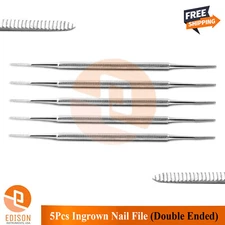 Set Of 5 Podiatry Ingrown Nail File Chiropody Nail Trimmer Cleaner Pedicure Tool
