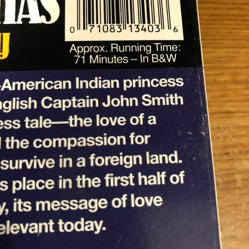 Pocahontas The Real Story VHS VCR Video Tape Used - Picture 3 of 6