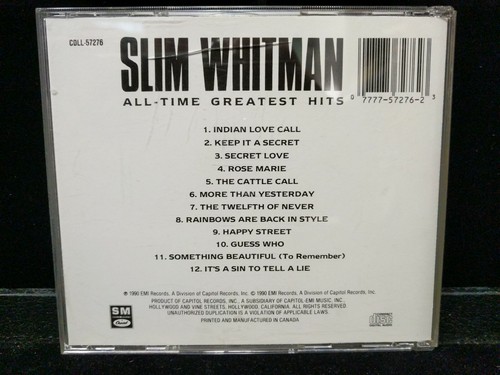 Used Slim Whitman Twenty Greatest All-Time Hymns CD Lot M23-B - Imagen 3 de 3
