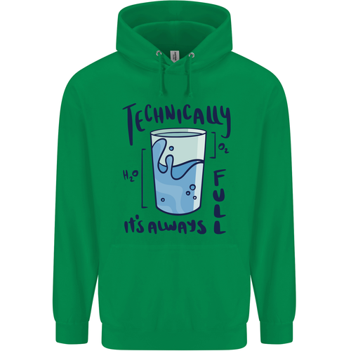 Sudadera con capucha Technically the Glass is Always Full Science Geek para hombre 80% algodón - Imagen 70 de 96