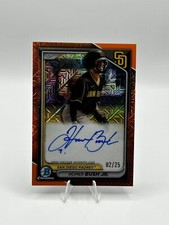 2024 Bowman Chrome Mega Box Orange Refractor Auto HOMER BUSH JR. Padres /25