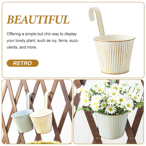 4pcs/sets Hängender Blumentopf Eimer Blumentopf für Geländer, Garten DE - Bild 16 von 16